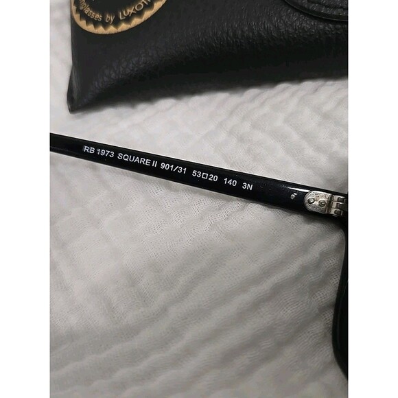 Ray Ban Sunglasses RB 1973 901/31 SQUARE II Frame Italy Black Women’s NEW - Picture 4 of 6